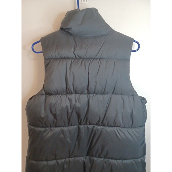 Old Navy Quilted Puffer Vest Womens M Black Zip Pockets Mock Neck Lightweight - Picture 8 of 10